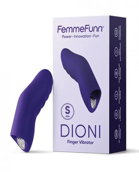 FemmeFunn Dioni Small Dark Purple - 20 Vibration Modes, Splashproof, Premium Silicone