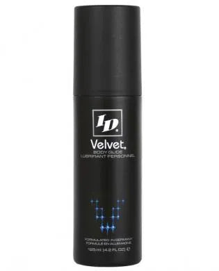 ID Velvet Silicone Lubricant 125ml (4.2 Fl Oz) - Long-Lasting, Waterproof, Skin Conditioning Formula
