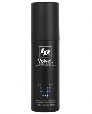 ID Velvet Silicone Lubricant 125ml (4.2 Fl Oz) - Long-Lasting, Waterproof, Skin Conditioning Formula