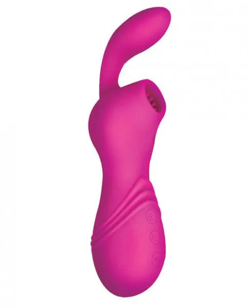 Infinitt Suction Massager Two Pink - Rechargeable, Waterproof, and Phthalates-Free
