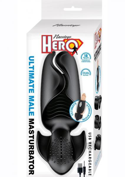Hero Ultimate Male Masturbator Black - Powerful, Quiet, Rechargeable Pleasure