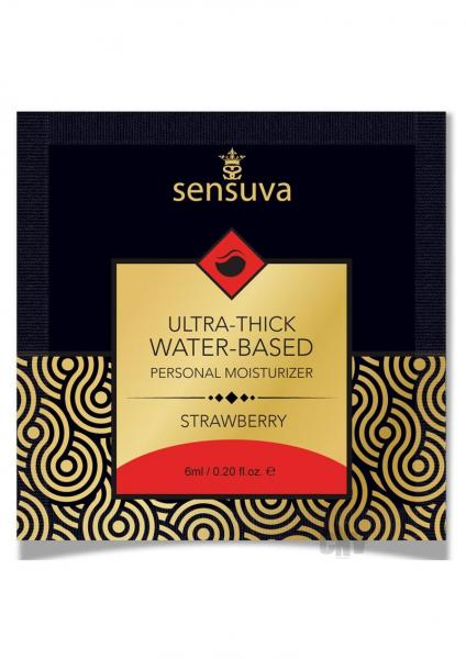 Sensuva Ultra Thick Water-Based Personal Moisturizer - Strawberry Scent, 6ml