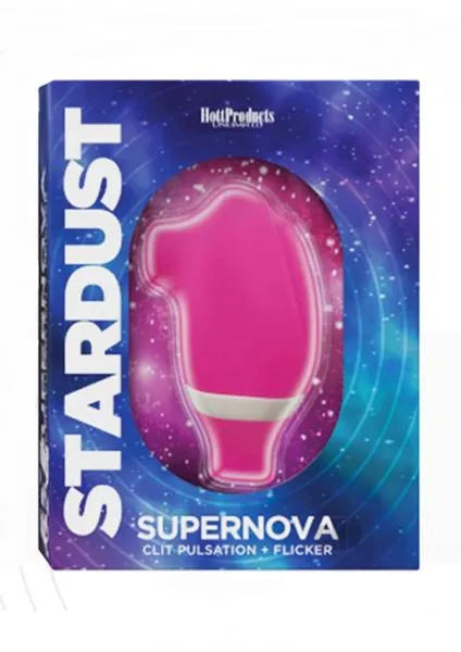 Stardust Supernova Flicking Tongue and Suction Toy - Magenta | 10 Variable Frequencies, FDA Silicone, Rechargeable