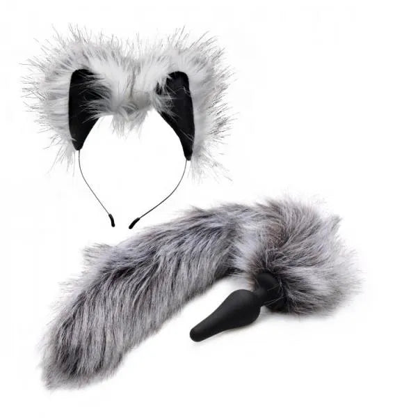 Tailz Fox Tail Anal Plug and Ears Set - Unleash Your Inner Fox with Premium Silicone Plug and Fluffy Faux Fur