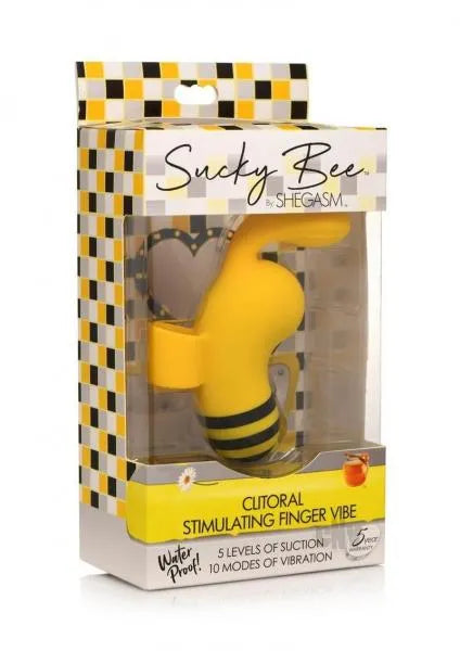 Shegasm Sucky Bee - Black/Yellow | Intense Pleasure with Vibrations & Suction