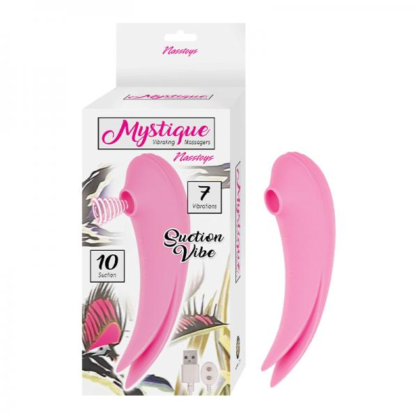 Mystique Vibe Massager - Dual-Function Suction & Vibration - Pink