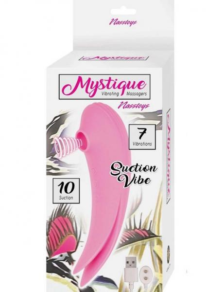 Mystique Vibe Massager - Dual-Function Suction & Vibration - Pink