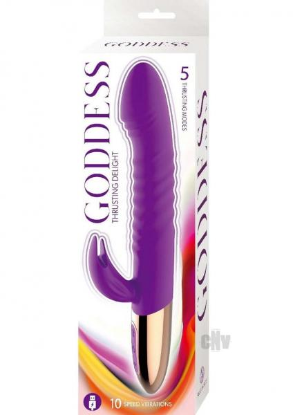 Goddess Thrusting Delight Purple - Dual-Stimulating Rechargeable Sex Toy