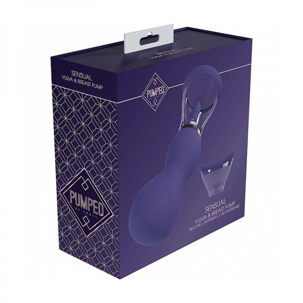 Pumped Sensual Automatic Rechargeable Vulva & Breast Pump - Purple | Enhance Sensitivity & Size