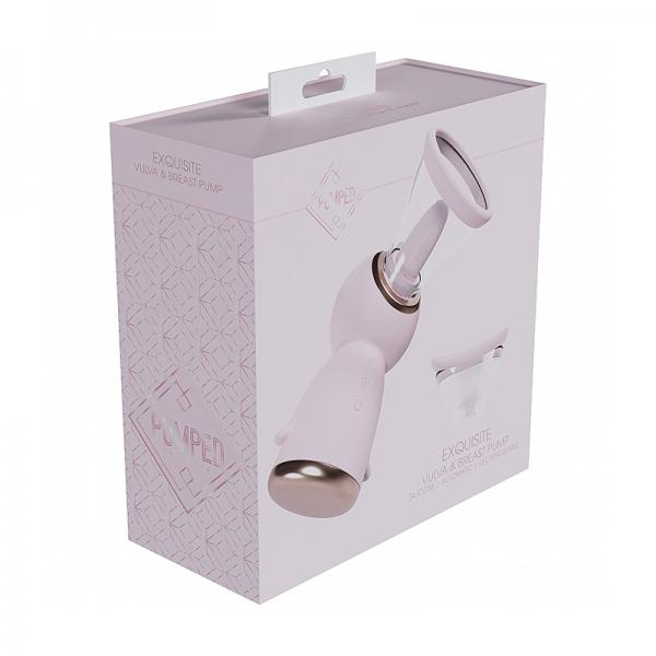 Pumped Exquisite Automatic Rechargeable Vulva & Breast Pump in Pink - Enhance Sensitivity & Size