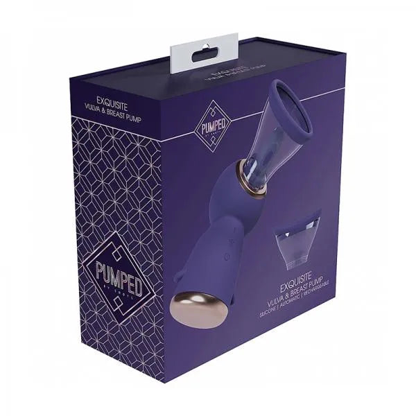 Pumped Exquisite Automatic Rechargeable Vulva & Breast Pump - Purple