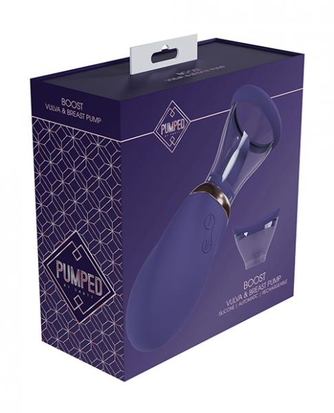 Pumped Boost Automatic Rechargeable Vulva & Breast Pump - Purple