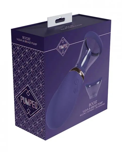 Pumped Boost Automatic Rechargeable Vulva & Breast Pump - Purple