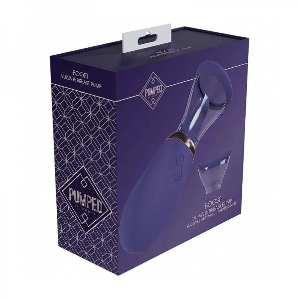 Pumped Boost Automatic Rechargeable Vulva & Breast Pump - Purple