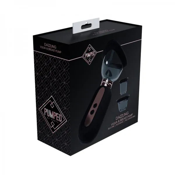 Pumped Dazzling Automatic Rechargeable Vulva & Breast Pump - Black