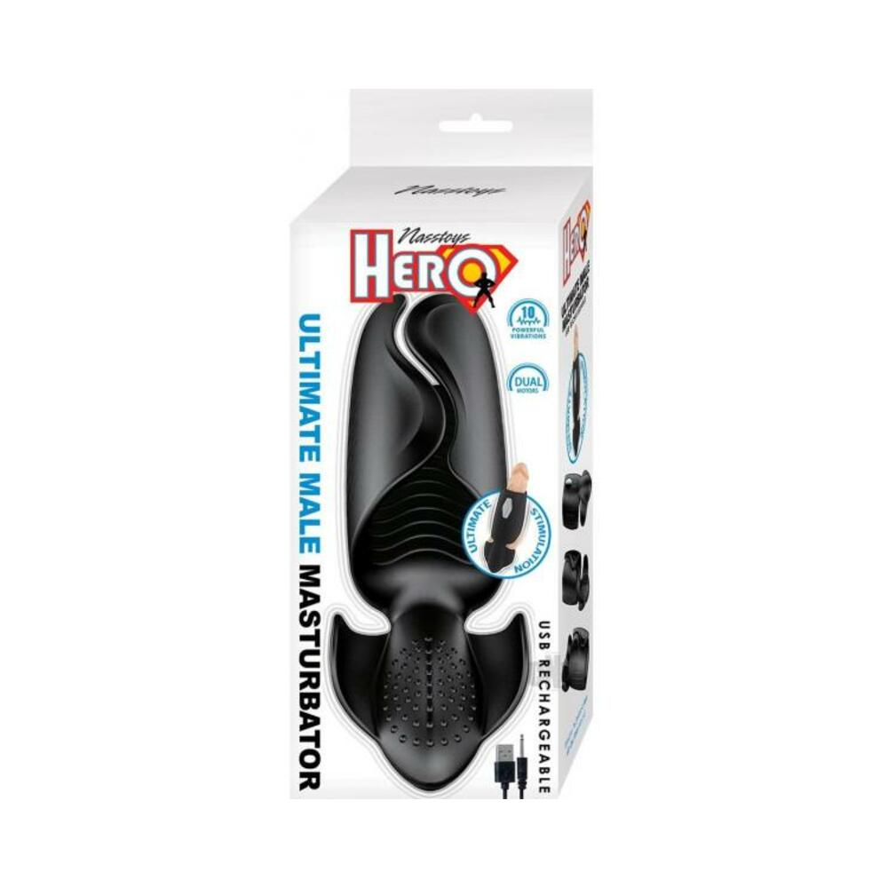 Hero Ultimate Male Masturbator Black - Powerful, Quiet, Rechargeable Pleasure
