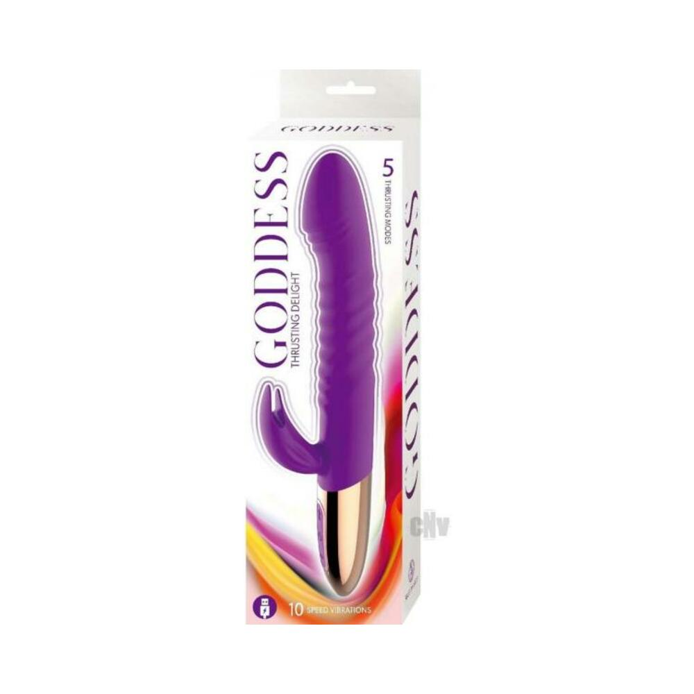 Goddess Thrusting Delight Purple - Dual-Stimulating Rechargeable Sex Toy