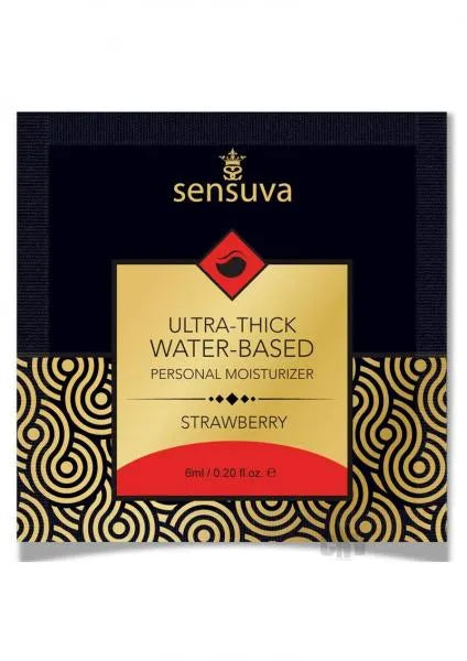 Sensuva Ultra Thick Water-Based Personal Moisturizer - Strawberry Scent, 6ml