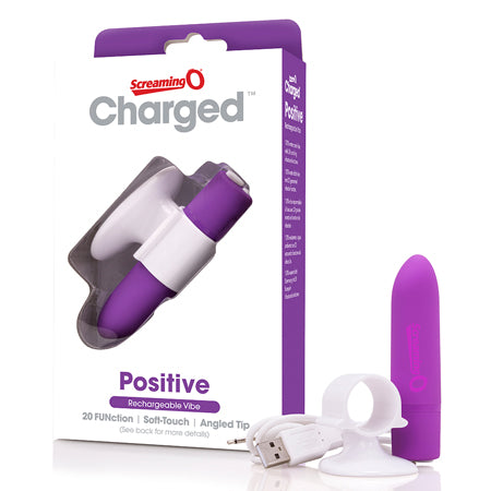 Screaming O Charged Positive Vibe - Grape | Powerful, Waterproof, Rechargeable Massager