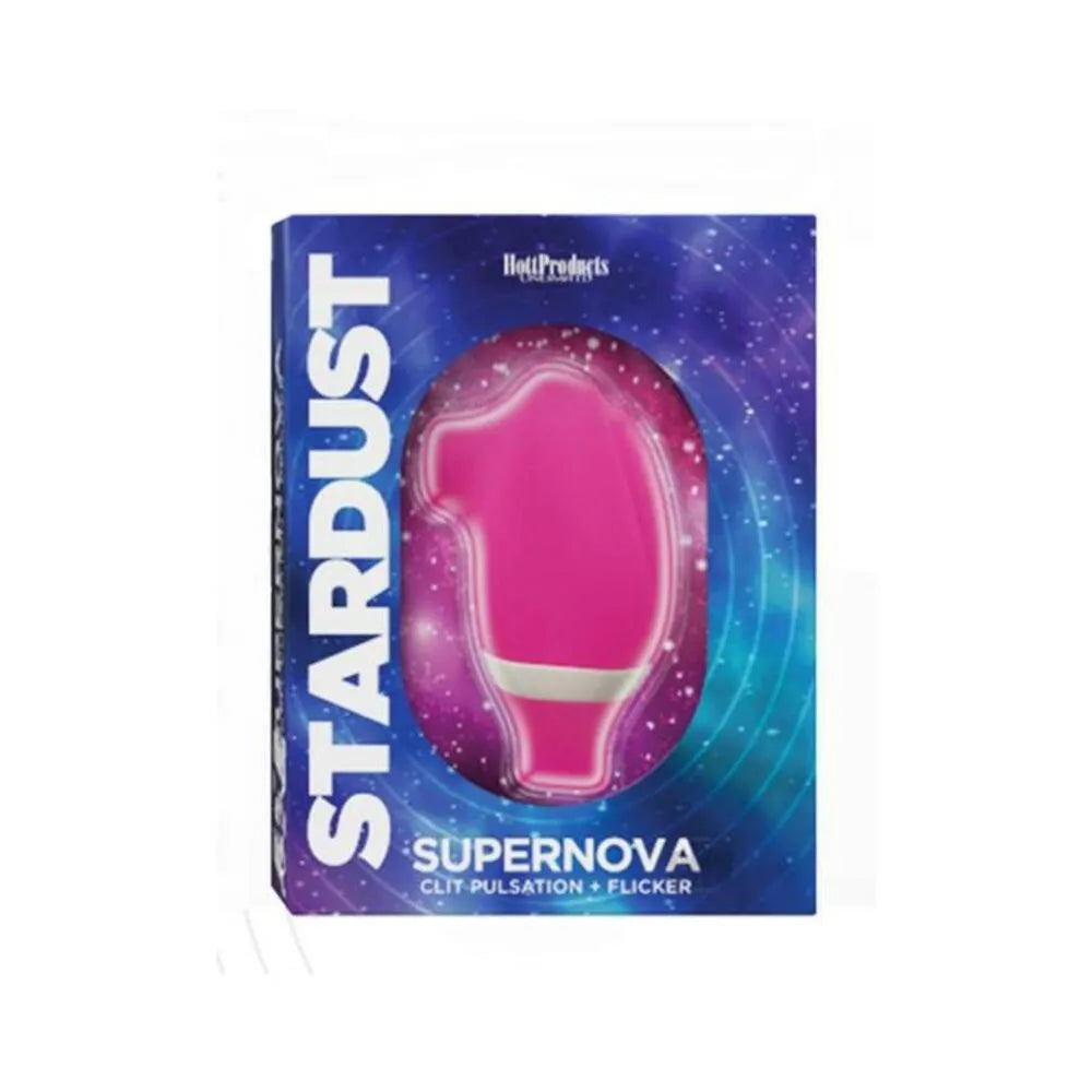 Stardust Supernova Flicking Tongue and Suction Toy - Magenta | 10 Variable Frequencies, FDA Silicone, Rechargeable