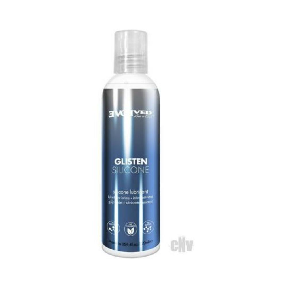 Evolved Glisten Silicone Lubricant 4 Oz – Premium Silicone-Based Personal Lubricant for Enhanced Comfort
