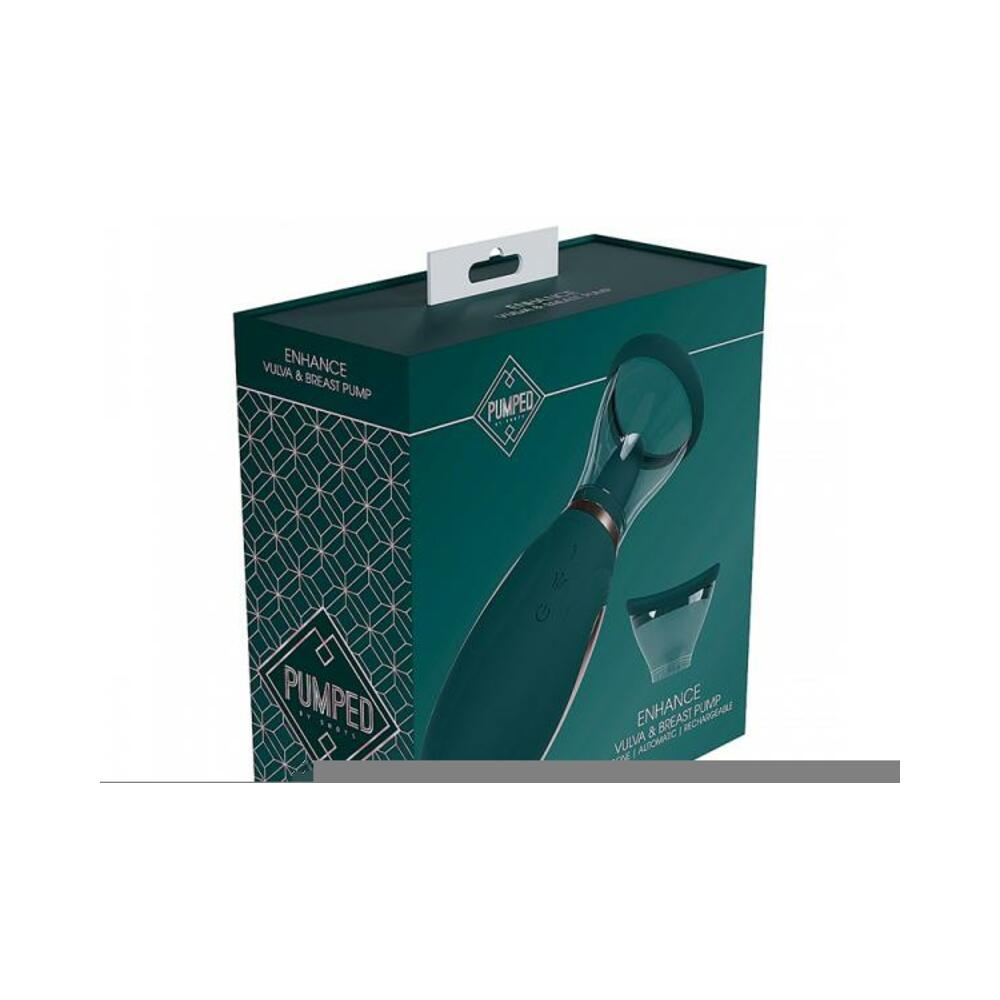 Pumped Enhance Automatic Rechargeable Vulva & Breast Pump - Forest Green
