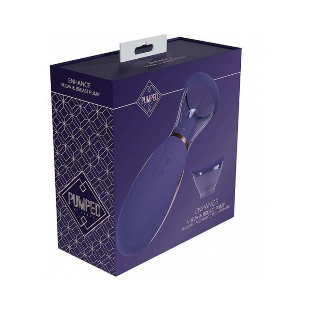 Pumped Enhance Automatic Rechargeable Vulva & Breast Pump - Purple