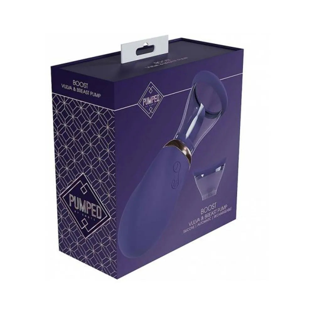 Pumped Boost Automatic Rechargeable Vulva & Breast Pump - Purple
