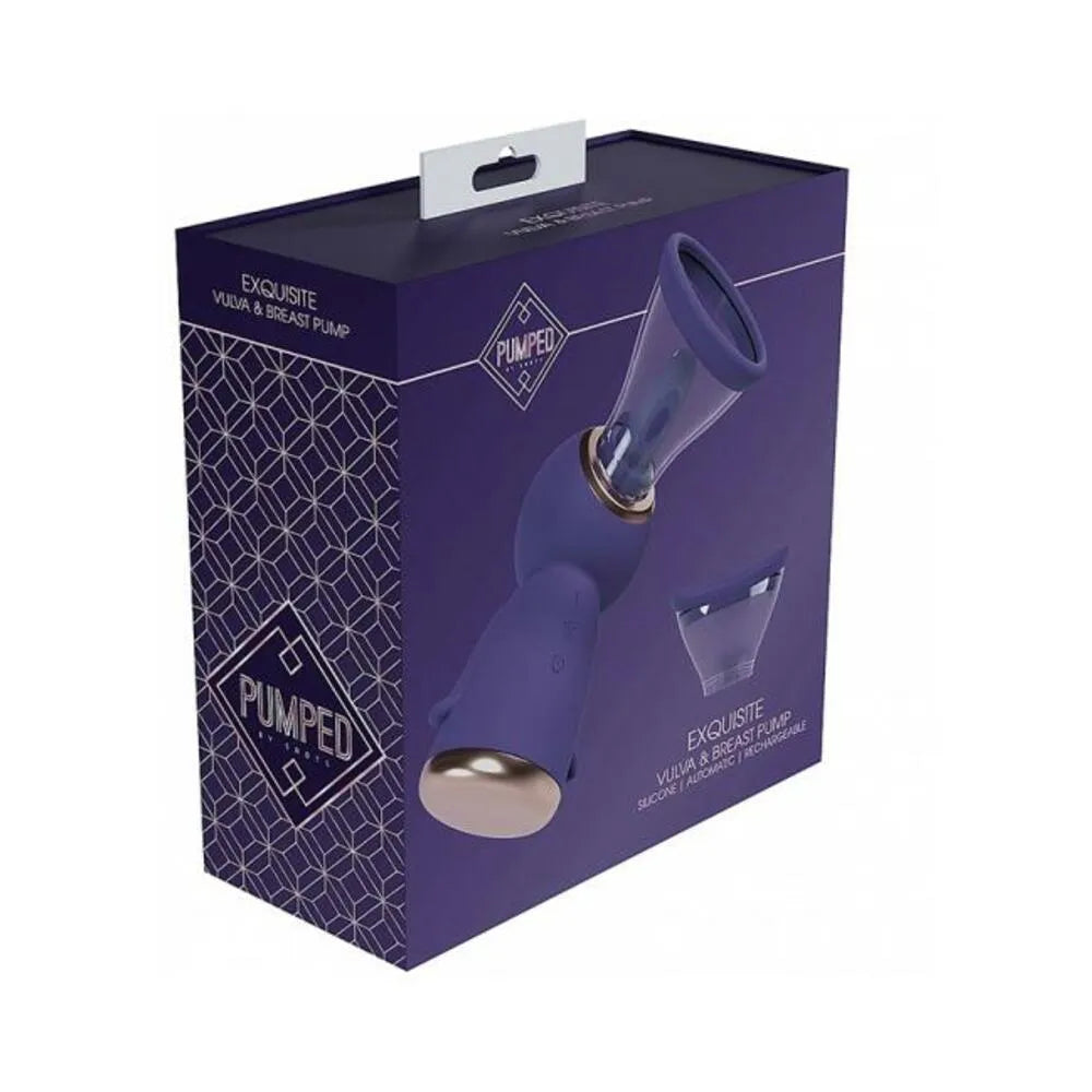 Pumped Exquisite Automatic Rechargeable Vulva & Breast Pump - Purple