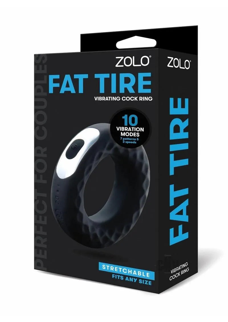 Zolo Fat Tire Vibe Cock Ring - Enhance Pleasure with 10 Vibration Modes