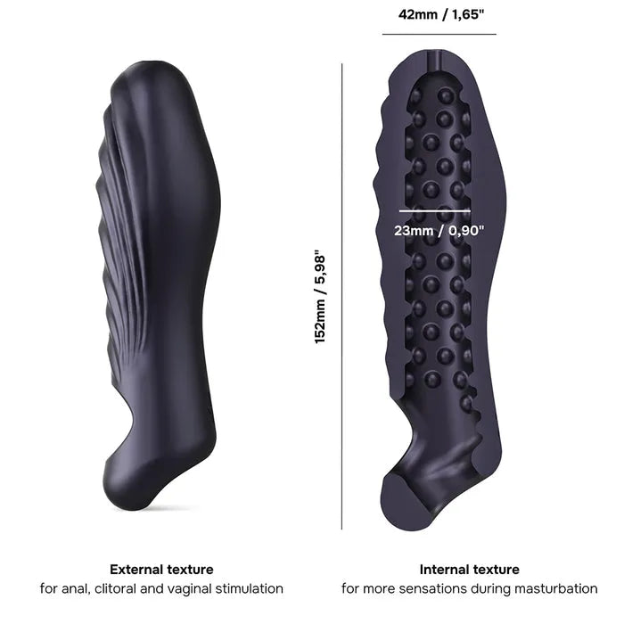 MAN WAN Ryzer Penis Extender and Soft Masturbating Sleeve - Black
