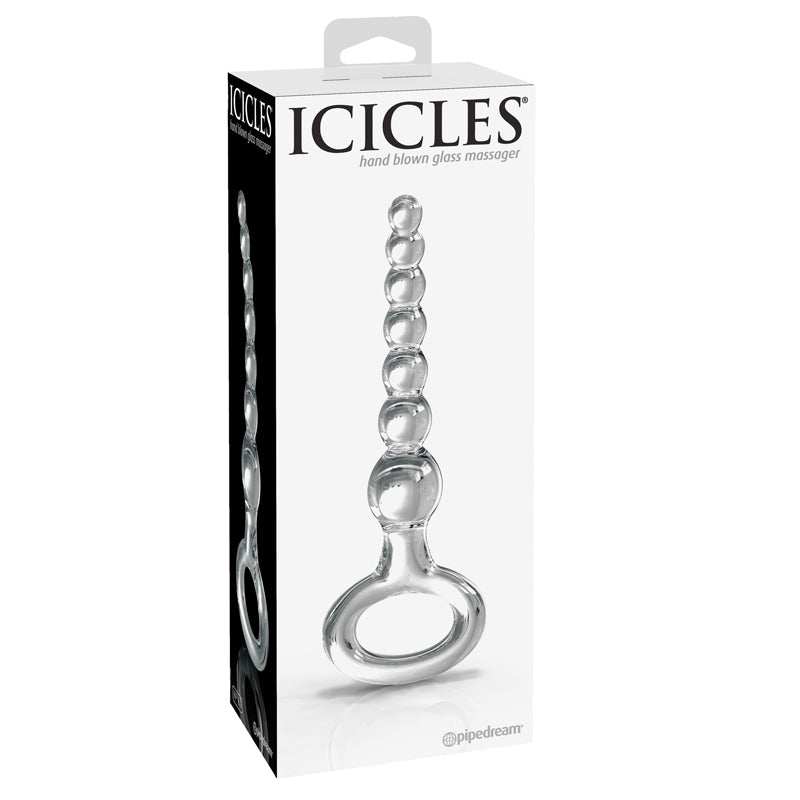 Icicles #67 Beaded Glass Massager Clear