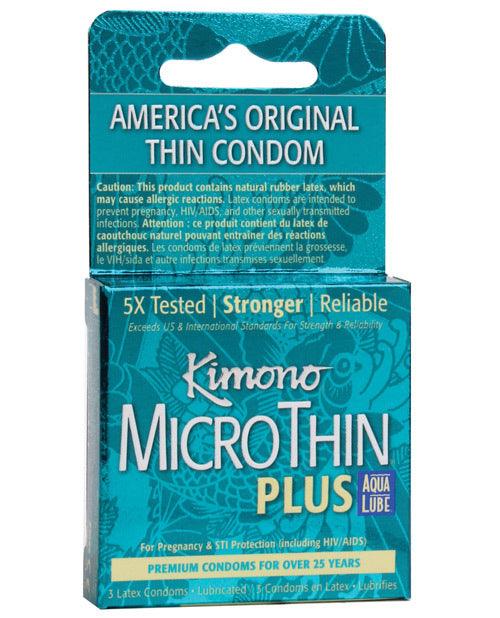 Kimono Micro Thin Aqua Lube Condom - Box of 3 -