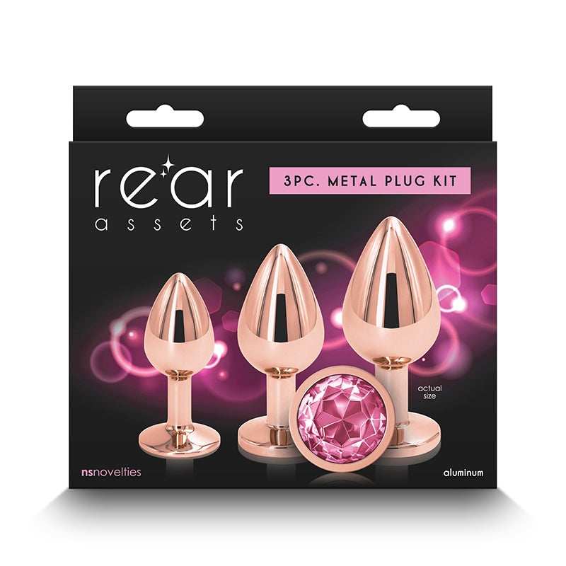 Rear Assets 3pc Plug Kit Rose Gold/Pink