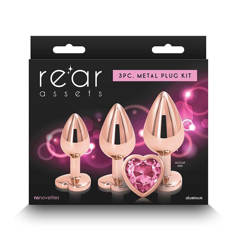 Rear Assets 3pc Plug Kit RG/Pink Heart