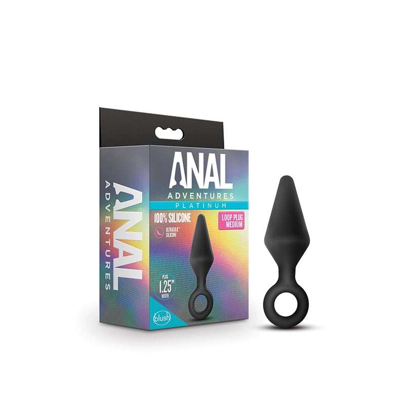 Anal Adventures Loop Plug Medium Black