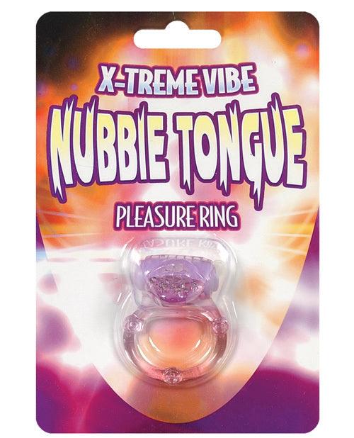 Nubby Tongue X-treme Vibrating Pleasure Ring - Purple -