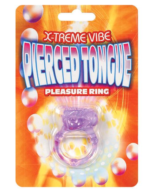 Pierced Tongue X-treme Vibrating Pleasure Ring - Purple -