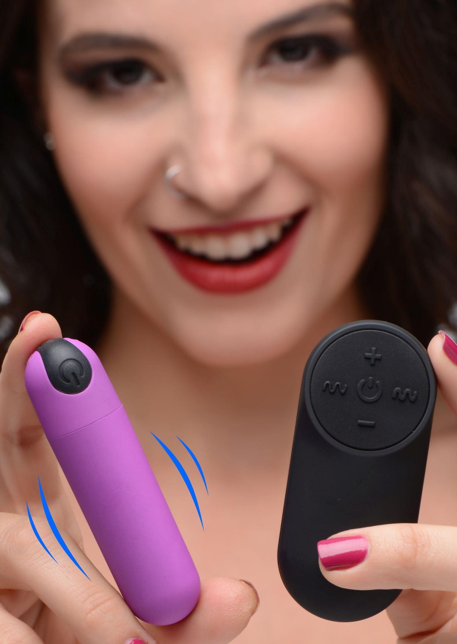 Vibrating Bullet with Remote Control - Purple -