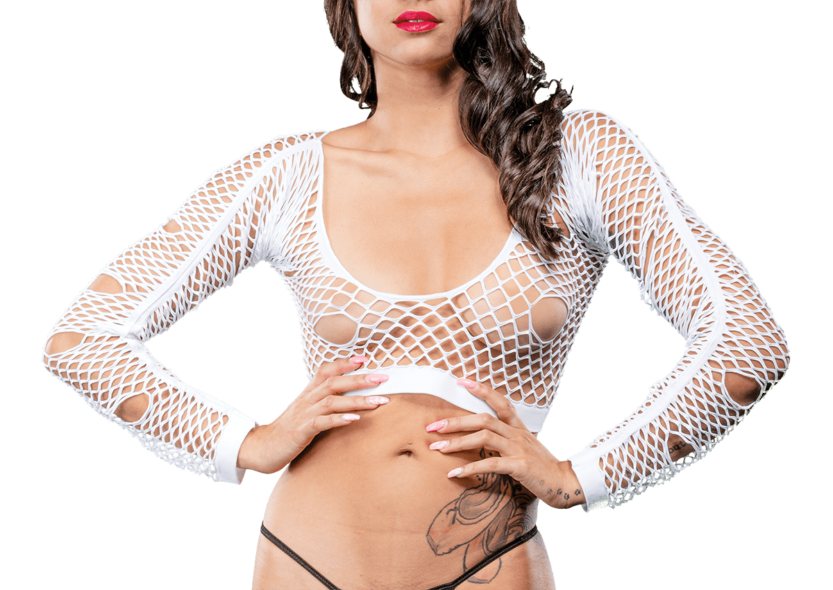 Naughty girl sexy legging white o/s (net) -