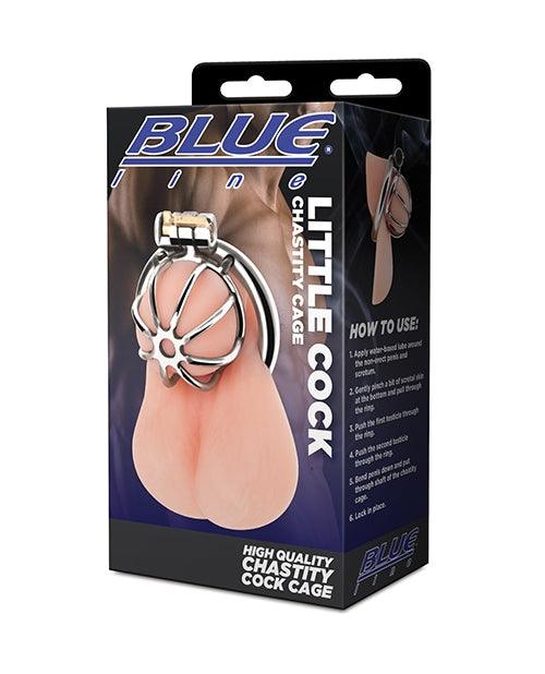 Blue Line Little Cock Chastity Cage -