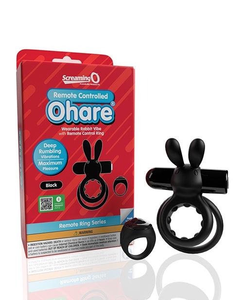 Screaming O Ohare Remote Controlled Vibrating Ring - Black -