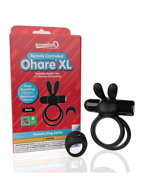 Screaming O Ohare Remote Controlled Vibrating Ring - XL Black -