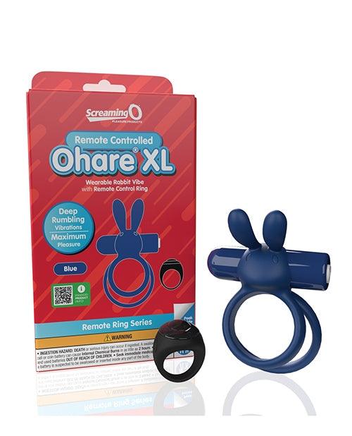 Screaming O Ohare Remote Controlled Vibrating Ring - XL Blue -