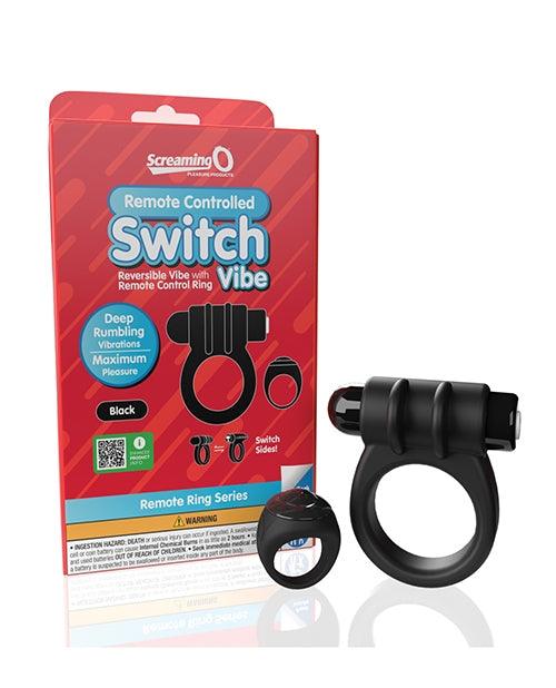 Screaming O Switch Remote Controlled Vibrating Ring - Black -