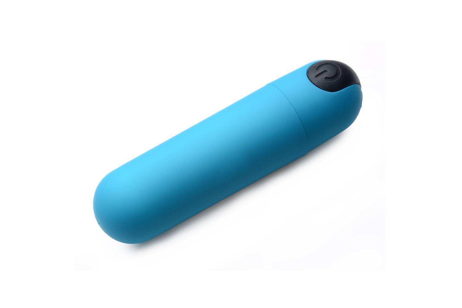 Bang Vibrating Bullet With Remote Control - Blue -