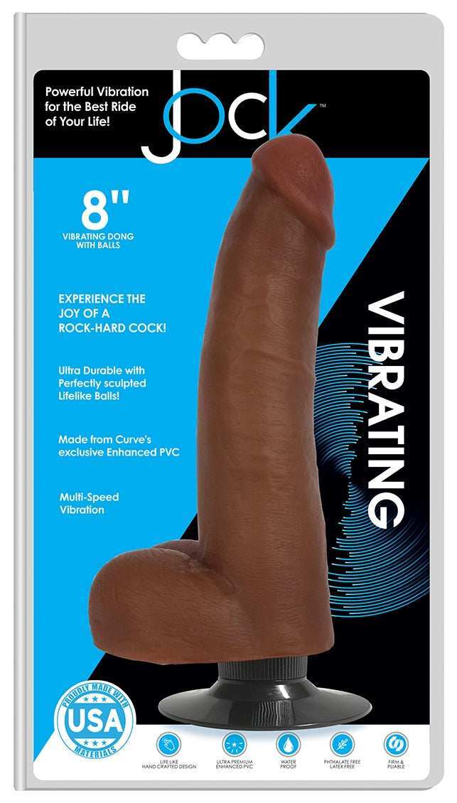 Jock 8 Inch Vibrating Dong With Balls -