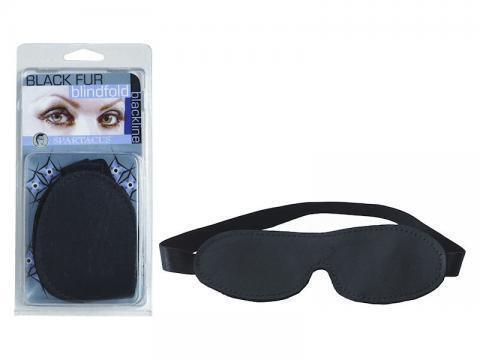 Fur Blindfold Black -