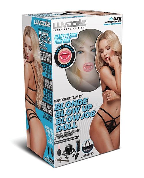 Luvdollz Remote Controlled Life Size Blow Up Blow Job Doll - Blonde -