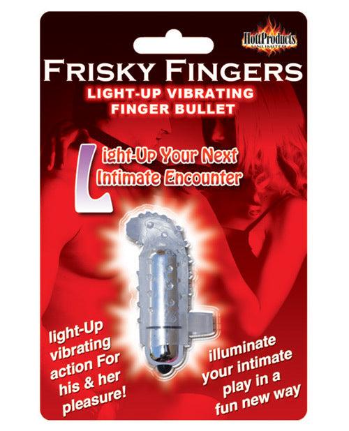 Frisky Finger Light Up Vibrating Finger Bullet - Magenta -
